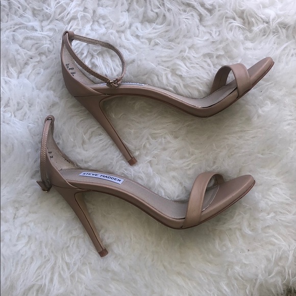 Steve Madden Stecy Natural Ankle Strap Heels - Picture 2 of 8